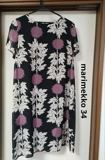 marimekko 마리메꼬 코튼 실크 원피스 무릎 기장 탄포포