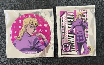 JOJO WORLD 3 캔뱃지 클리어 카드 조르노 가샤폰