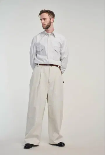 NICENESS JANE 가죽 메쉬 벨트 브라운