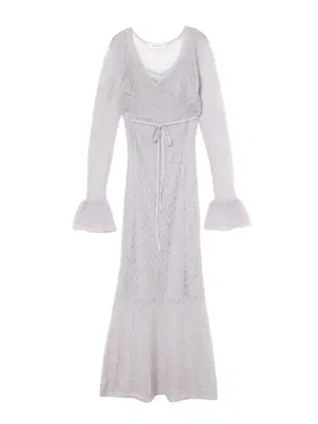 Bella seethrough knit dress 퍼플