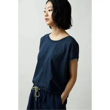GOHEMP 써니 라운드 T 인디고 네이비 나염 XS