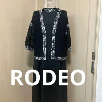 RODEO 시스루 니트 가디건 블랙/실버 5부 소매