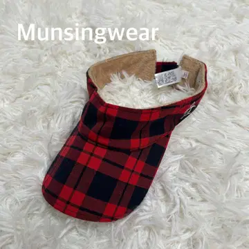 Munsingwear 먼싱웨어 체크 무늬 보아 안감 선바이저