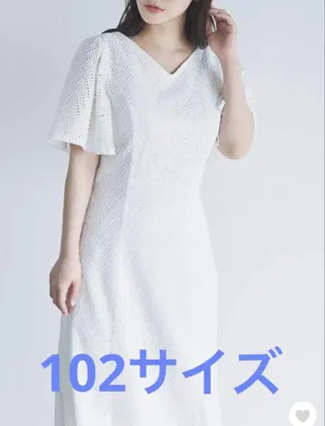 overE 코튼 레이스 원피스 25SS: 화이트 102 사이즈