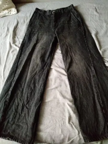 wym 곡선 플레어 데님 슬랙스 M