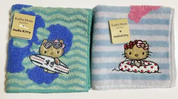 새상품 Kathy Mom Hello Kitty 손수건 2장 일광화상 키티