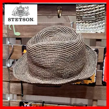 STETSON 스텟슨 로고 플레이트 중절모 파나마 햇