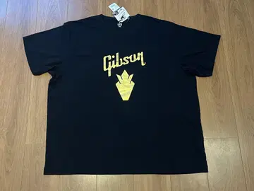 UT Gibson 기타 고유명사 로고 티셔츠 4XL 블랙