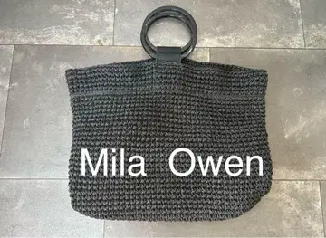 Mila Owen 블랙 바스켓백 대형 서클 핸들