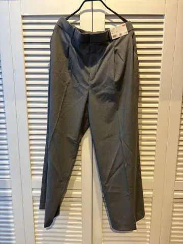 유니클로 그레이 와이드 팬츠 2XL