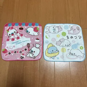 마메고마 타월 손수건 핸드 타월 헤이세이 레트로