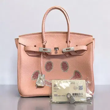SWAROVSKI 스와로브스키 니코짱 가죽 열쇠가 달린 백 핑크