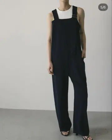 STYLEMIXER 네이비 살로펫 와이드 실루엣