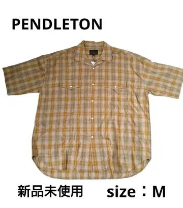 PENDLETON 반팔 셔츠 M 베이지 계열 체크