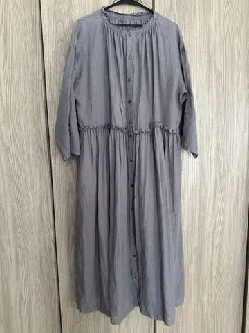 nest Robe 린넨 넥 개더 원피스