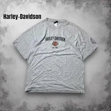 HarleyDavidson 빈티지 티셔츠 자수 아치 로고 USA