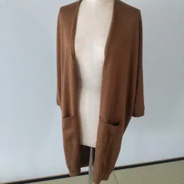 엘르 포브르 브라운 니트 가디건