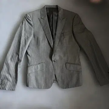 토네이도 마트 그레이 스트라이프 비즈니스 자켓