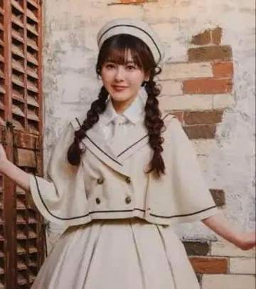 시마무라 쿠라로리 쿠루미 마린 아카데미아 케이프 코트 베이지 L 사이즈