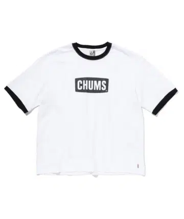 CHUMS 로고 티셔츠 화이트/블랙 새상품