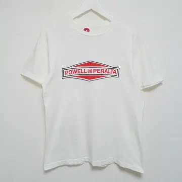 M 90s 파웰 POWELL PERALTA 티셔츠 화이트 USA제