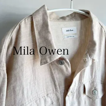 Mila Owen 밀라 워렌 베이지 린넨 자켓 빅 실루엣