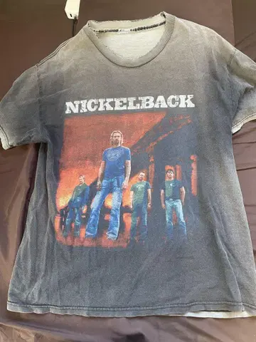 Nickelback 2004년 투어 티셔츠 오니 페드 보로 t