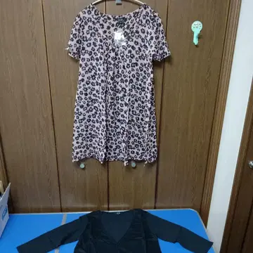 꽃무늬 프렌치 소매 튜닉과 볼레로와 탱크탑 세트 L 사이즈