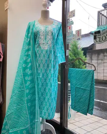 쿠르타, 팬츠, 숄 (3세트)
