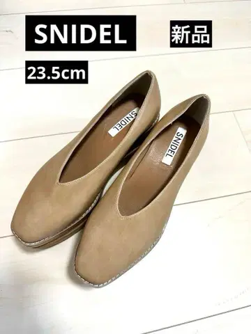 SNIDEL 스나이델 우드 플랫폼 신발 통굽 브라운 23.5cm 새상품