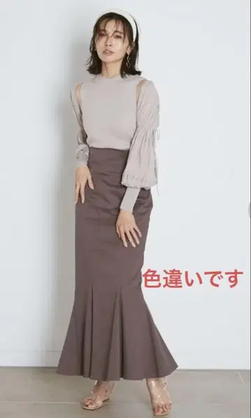 snidel 스나이델 롱 스커트 베이지 사이즈 0