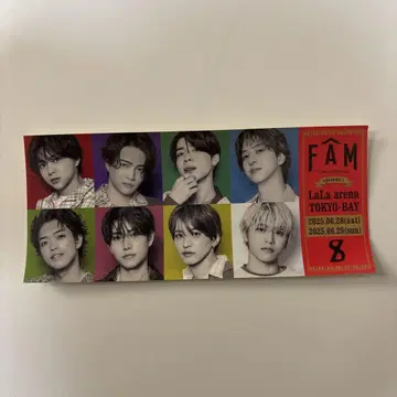 timelesz FAM 티켓 스티커 치바 회장의 티켓