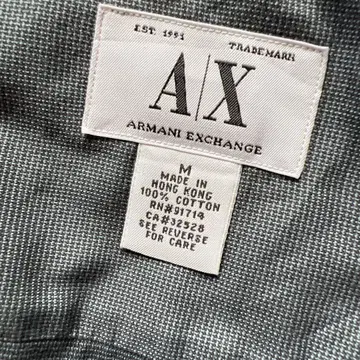 Armani Exchange 다크 그레이 포멀 셔츠 M