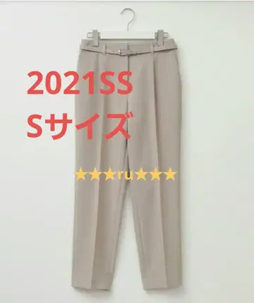 PLST 2021SS 폴리에스테르 옥스 테이퍼드 팬츠 S 베이지