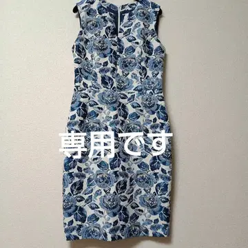 로라 애슐리 무릎 기장 원피스 슬리브리스 앞 슬릿 뒤 슬릿