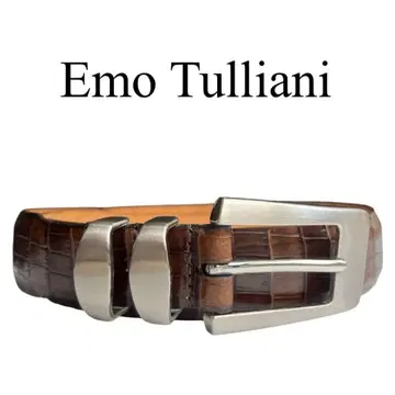 Emo Tulliani 가죽 벨트 사이즈 30 카멜 브라운 남성용