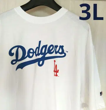 다저스 반팔 3L 사이즈 로고 미사용 새상품 MLB 공식 흰색 화이트