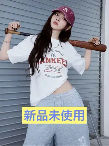 미사용 새상품 [카리나 PICK] mlb 버시티 빈티지 반팔 티셔츠