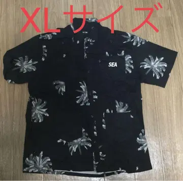 바람과 바다의 야자수 S/S 쿠바 셔츠 XL