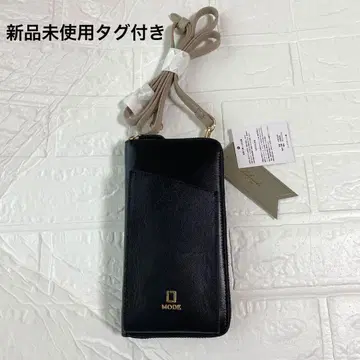 미사용 새상품 지갑 기능이 있는 스마트폰 숄더백 천연 가죽
