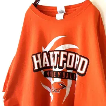 길단 HARTFORD 배구 티셔츠 XL 오렌지 구제 의류