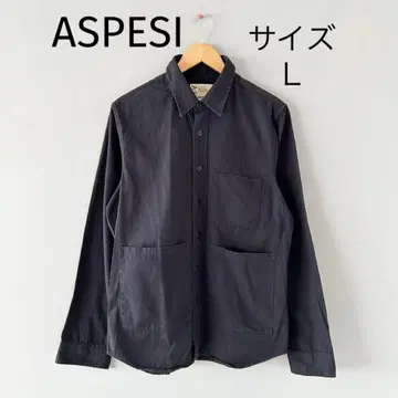 ASPESI 긴팔 셔츠 네이비