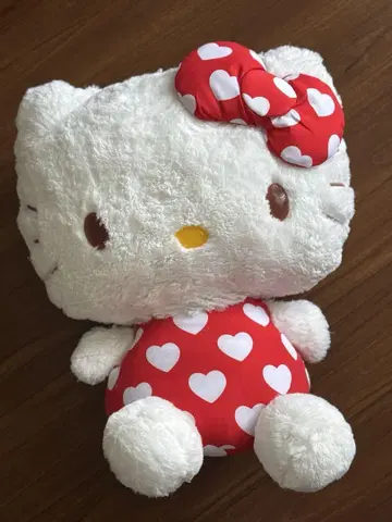 헬로키티 하트 리본 인형 빅 봉제 인형