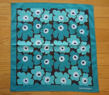 마리메꼬 미니 우니코 스카프 52x54cm 에메랄드 브라운