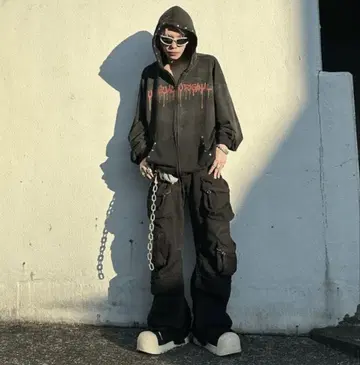 Y2K 00s 로고 후드티 후디 해외 스트릿 코디