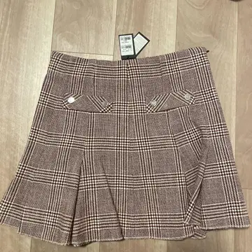 made 체크 무늬 플리츠 스커트 택 포함 새상품