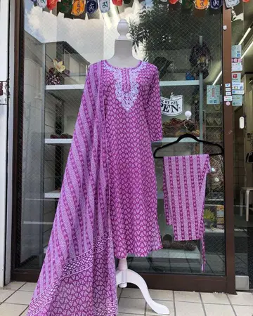 쿠르타, 팬츠, 숄 (3세트)