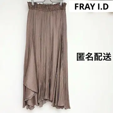 새상품급 FRAY I.D 아지메 롱 플리츠 스커트 F 스모키 핑크