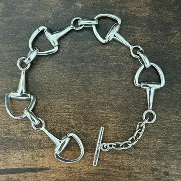 레어 홀스 비트 링크 팔찌 실버 925 멕시코제