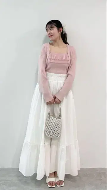 릴리안 캐럿 티어드 스커트